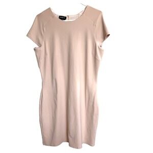 NWT‎ Bebe Womens Pink Dusty Rose Mini Short-Sleeve Body Con Dress XXL Sheath